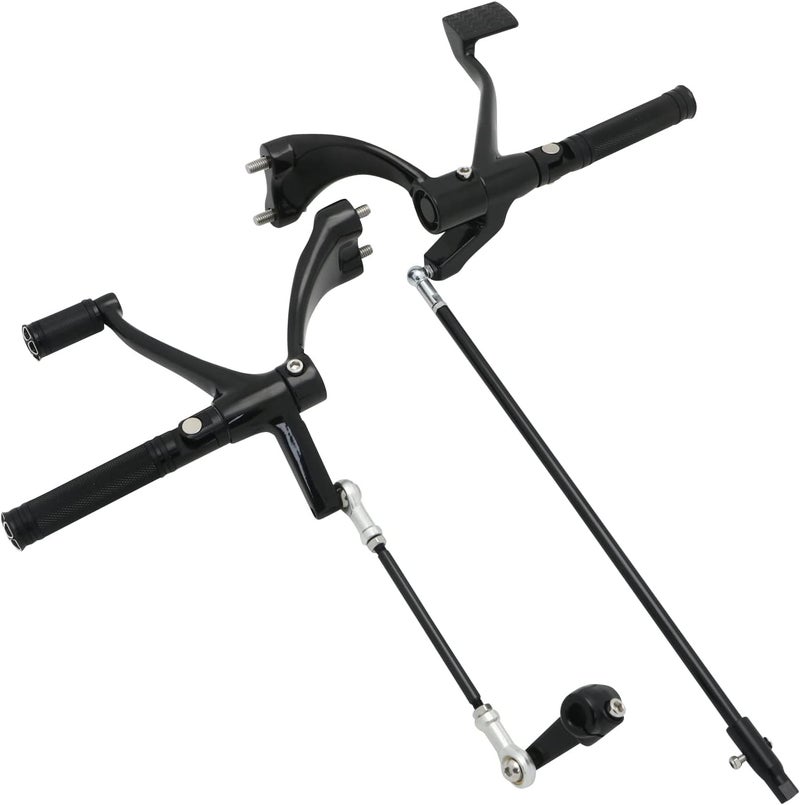 FENGREN Motorcycle Black Forward Controls Complete Kit Pegs Levers Linkages for Harley 2014-2022 Sportster XL 883 1200 Forty Eight XL883/C/N/L/R, XL1200C/R/L/N/X - Image 1